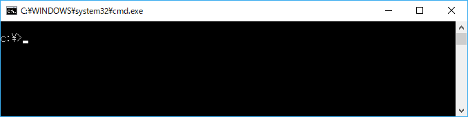 コマンドプロンプト画面（Windows 10）